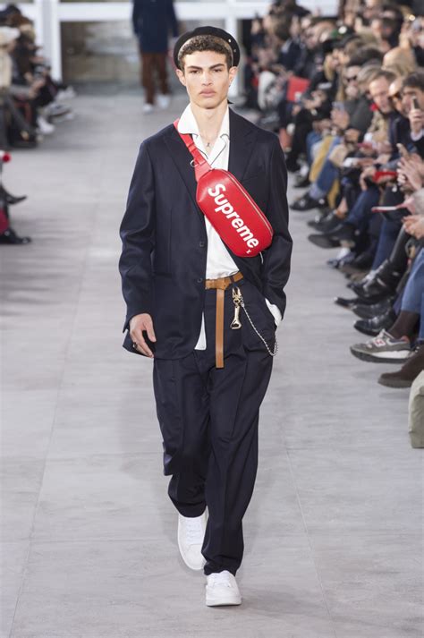 louis vuitton x supreme fashion week.